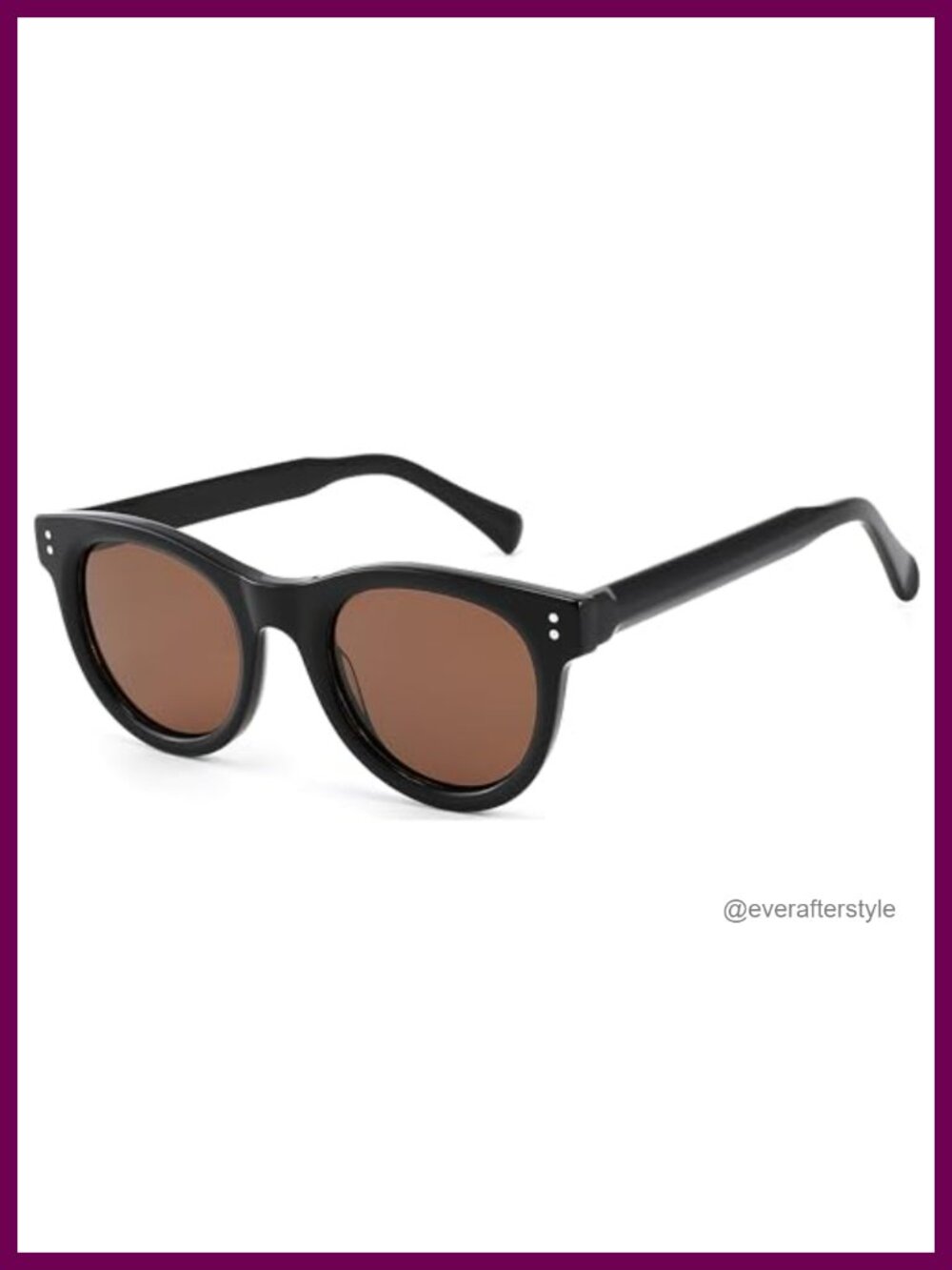 Round Polarized Acetate Sunglasses Retro Classic Full Frame UV Protection